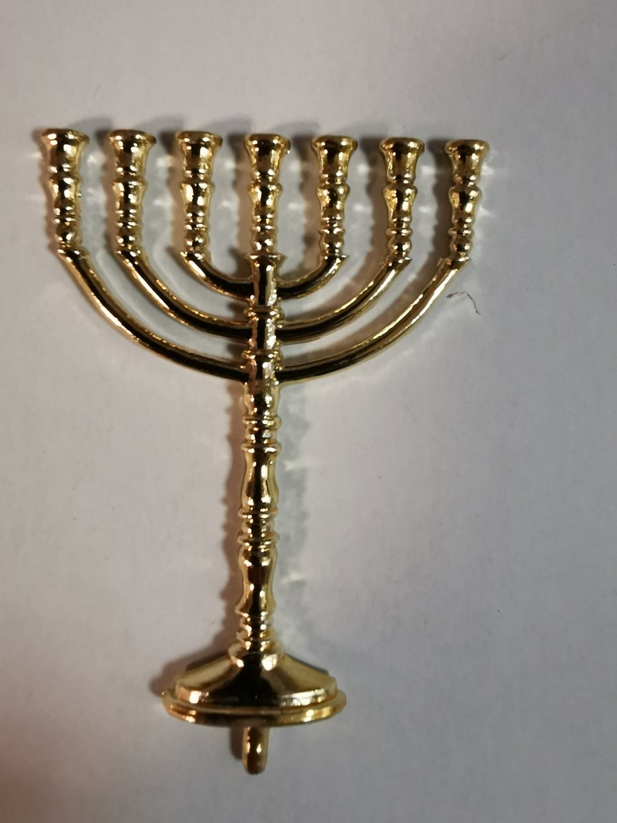 cupcake toppers Menorah goud 10 stuks herbruikbaar