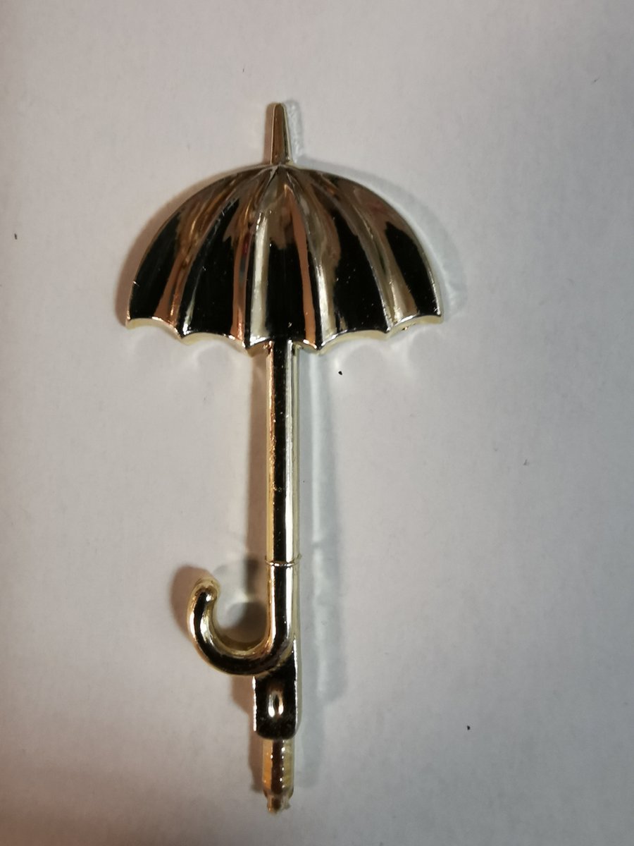 cupcake toppers parasol paraplu goud 10 stuks herbruikbaar