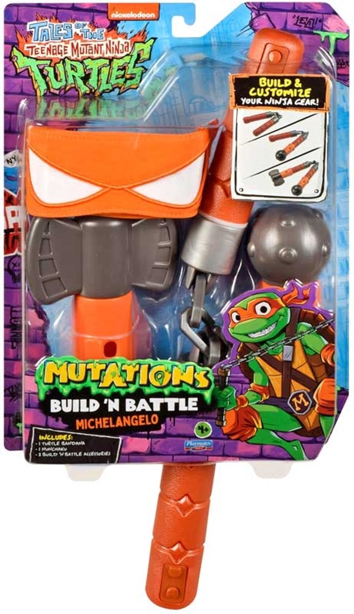 Playmates TMNT speelgoed Michelangelo wapens bouwset multicolor.