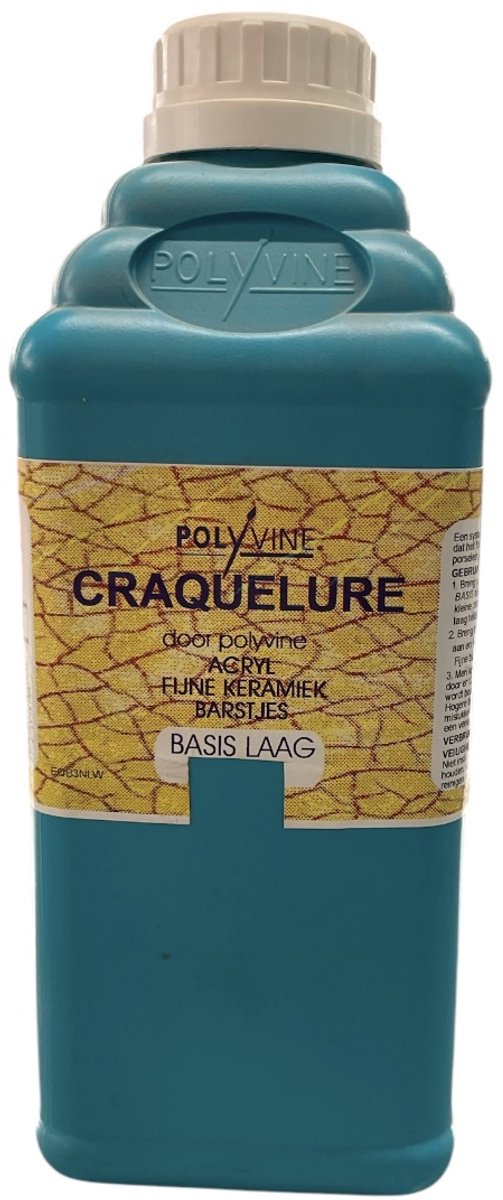 Polyvine Craquelure Basislaag 1 L - Systeem op waterbasis geeft gebarsten patroon in combinatie met de toplaag