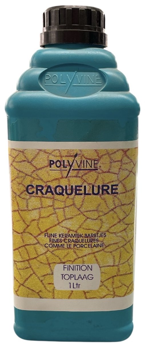 Polyvine Craquelure Toplaag 1 L - Systeem op waterbasis geeft gebarsten patroon in combinatie met de basislaag