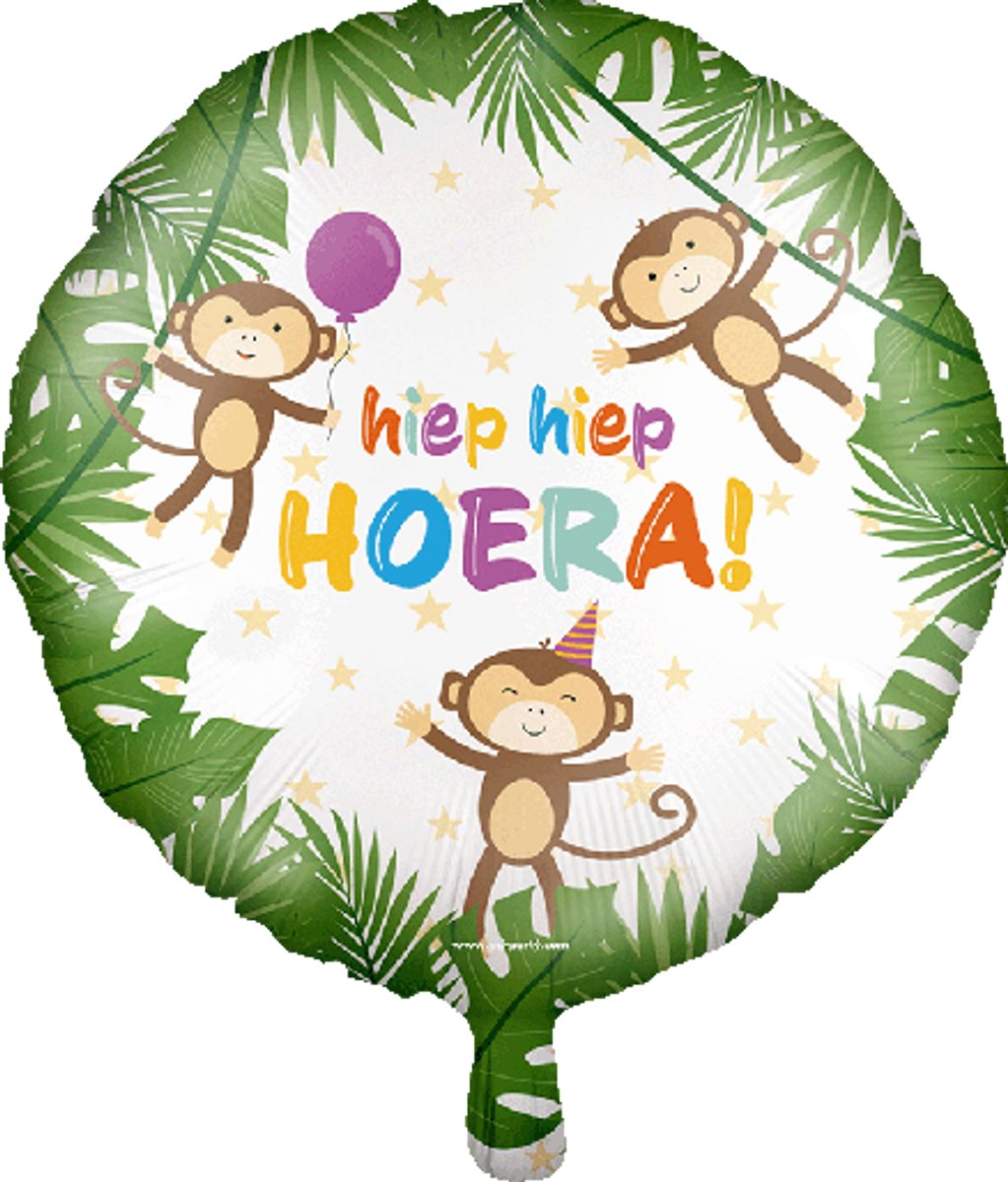 Folieballon Hiep hiep hoera - 45cm - Pdparty