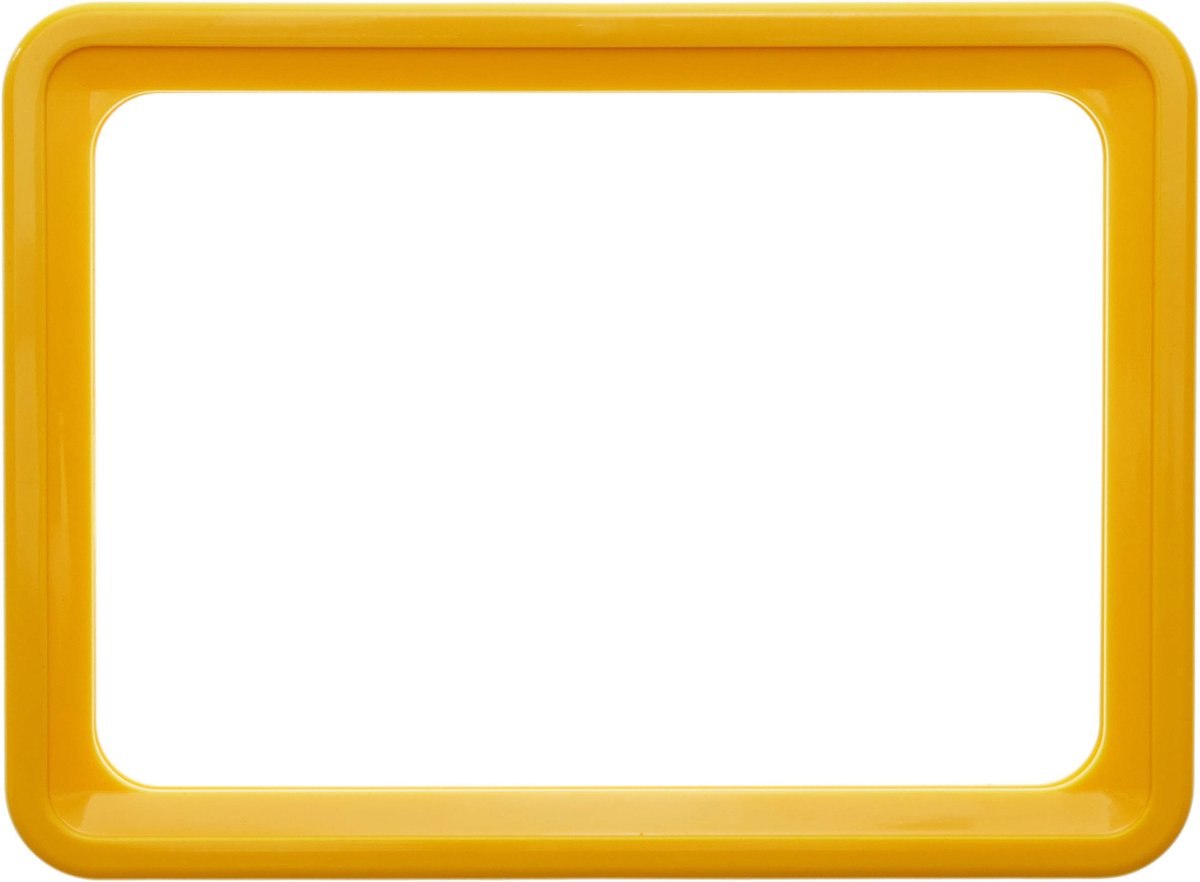 PrimeMatik - Frame voor borden en borden A4 306x215mm geel voor bewegwijzering