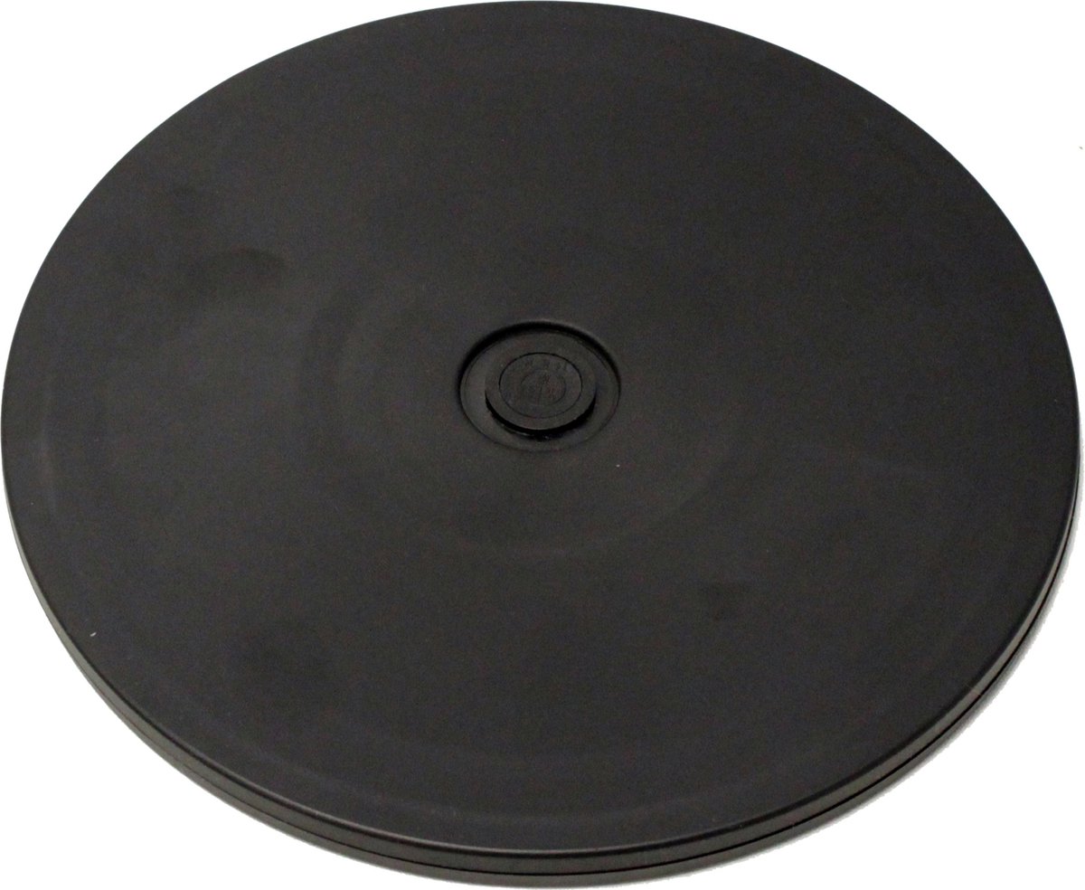 PrimeMatik - Handmatige draaivoet van 20,3 cm. Zwart roterend platform