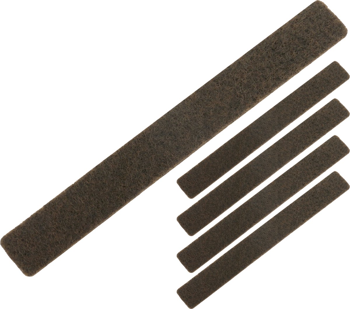 PrimeMatik - Lijmvilt voor meubels Rechthoekig 12x95 mm Bruin 5 eenheden