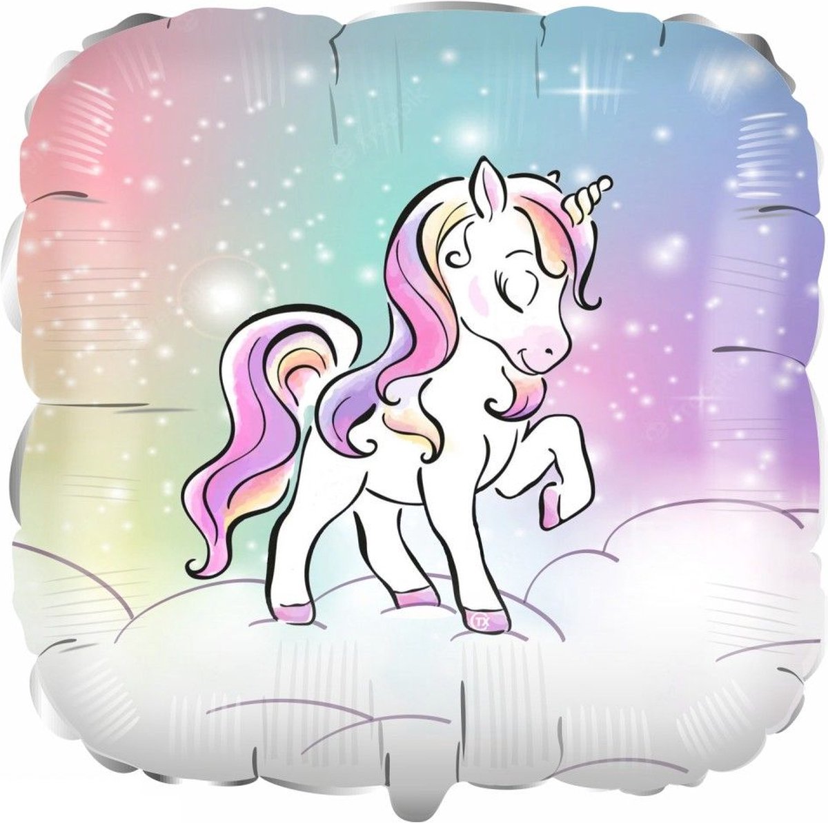 Magische Eenhoorn BALLON, opgeblazen formaat: 30x30cm / BULK