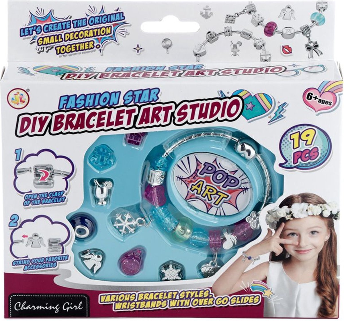 Doe-het-zelf . 19 delig.Bedeltjes Armband Set