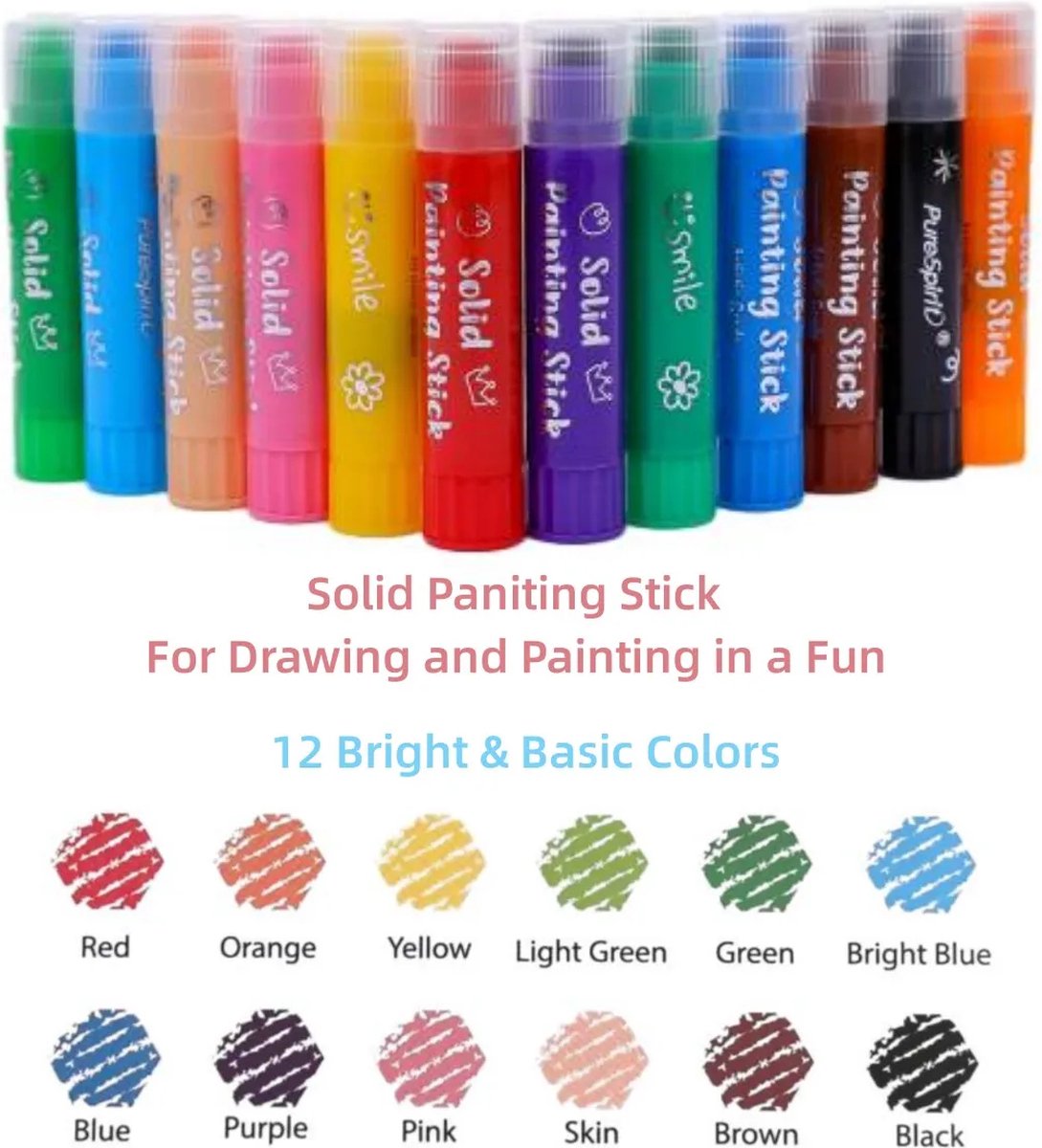 verfstiften 12 stuks - verf sticks - vanaf 3 jaar