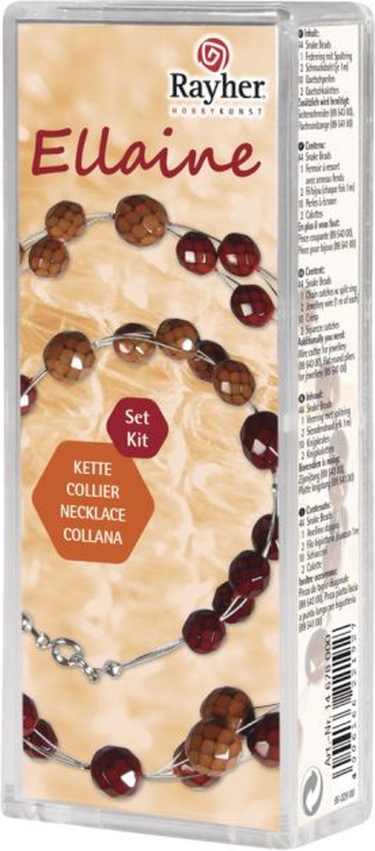 Rayher - hobbypakket - maak je eigen ketting - volledig pakket - Necklet Èllaine - bruin