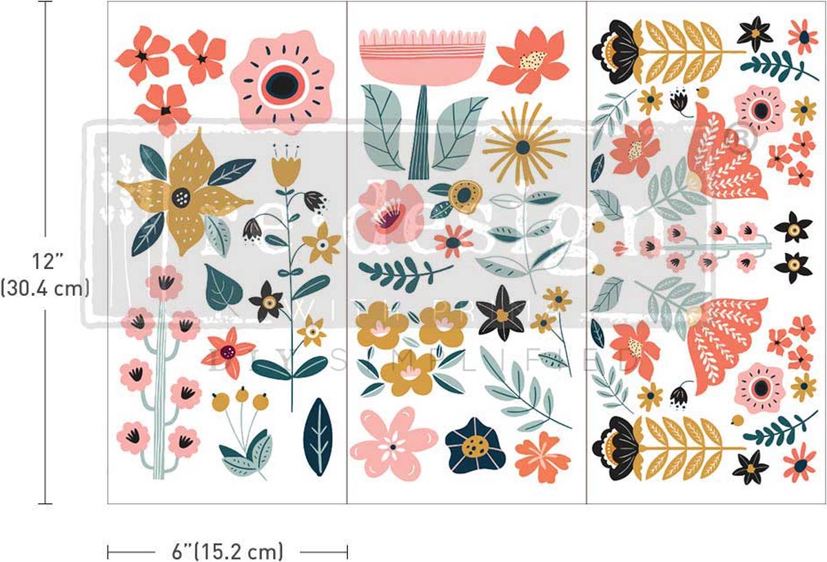 Redesign - Decor Transfer - Doodle Flowers
