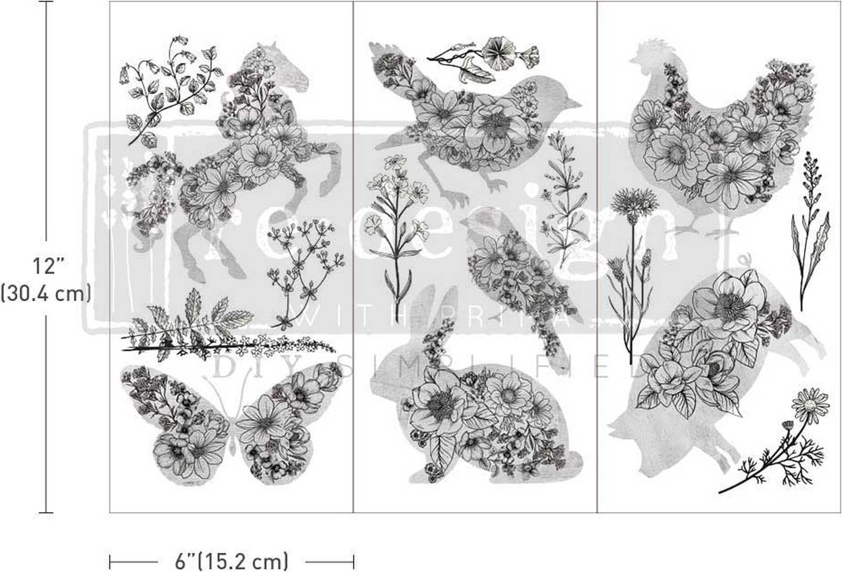 Redesign - Decor Transfer - Scribbled Animals
