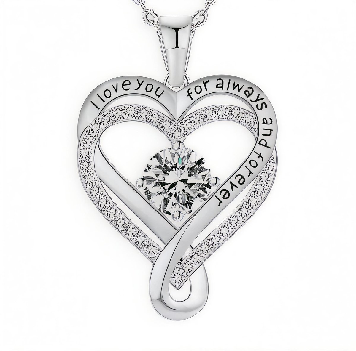 Dubbellaags Hartvormige Ketting – Eternal Heart Hanger met Cadeauverpakking – Sieraad voor Vriendin of Echtgenote – Perfect voor Kerst, Verjaardag & Valentijn Cadeau