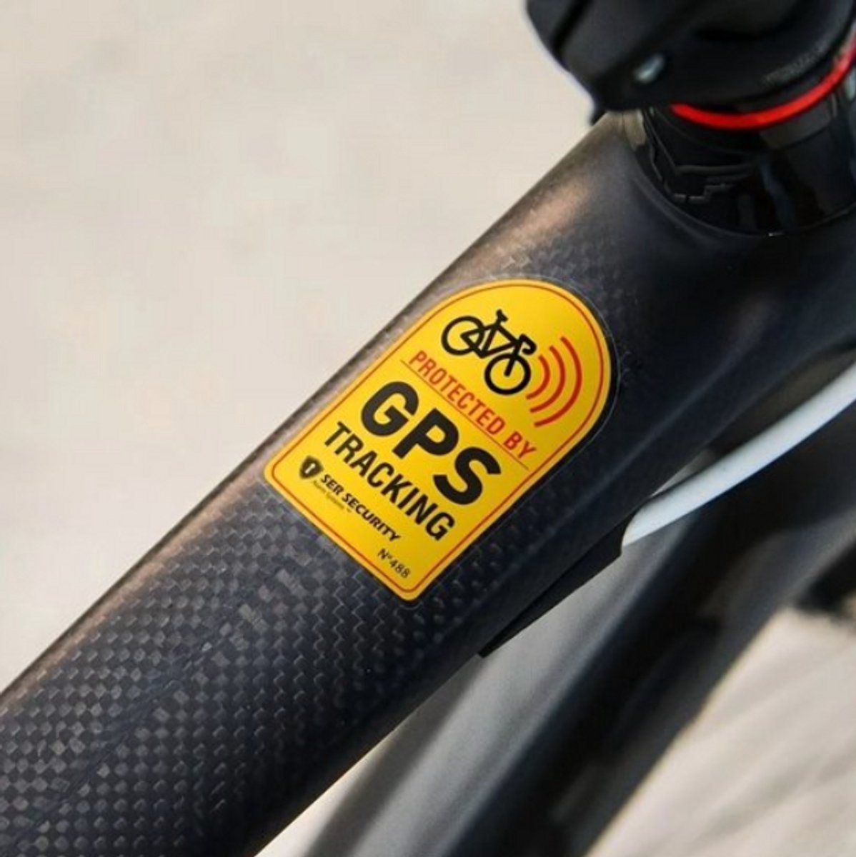 GPS Tracking Alarm Sticker Reflecterende Fiets Waarschuwingssticker Anti-Diefstal Sticker Voor Motorfiets Scooter Auto Waarschuwing