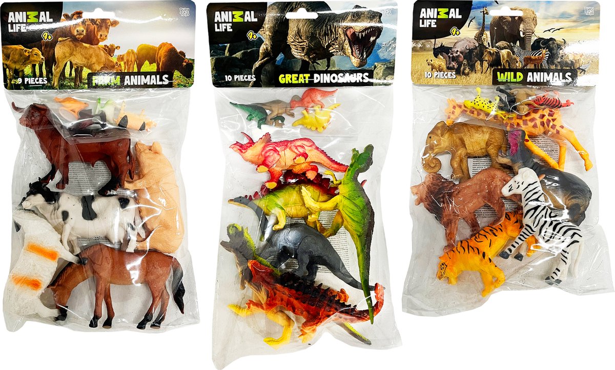 Dieren in zak 3 assorti verkoop per zak