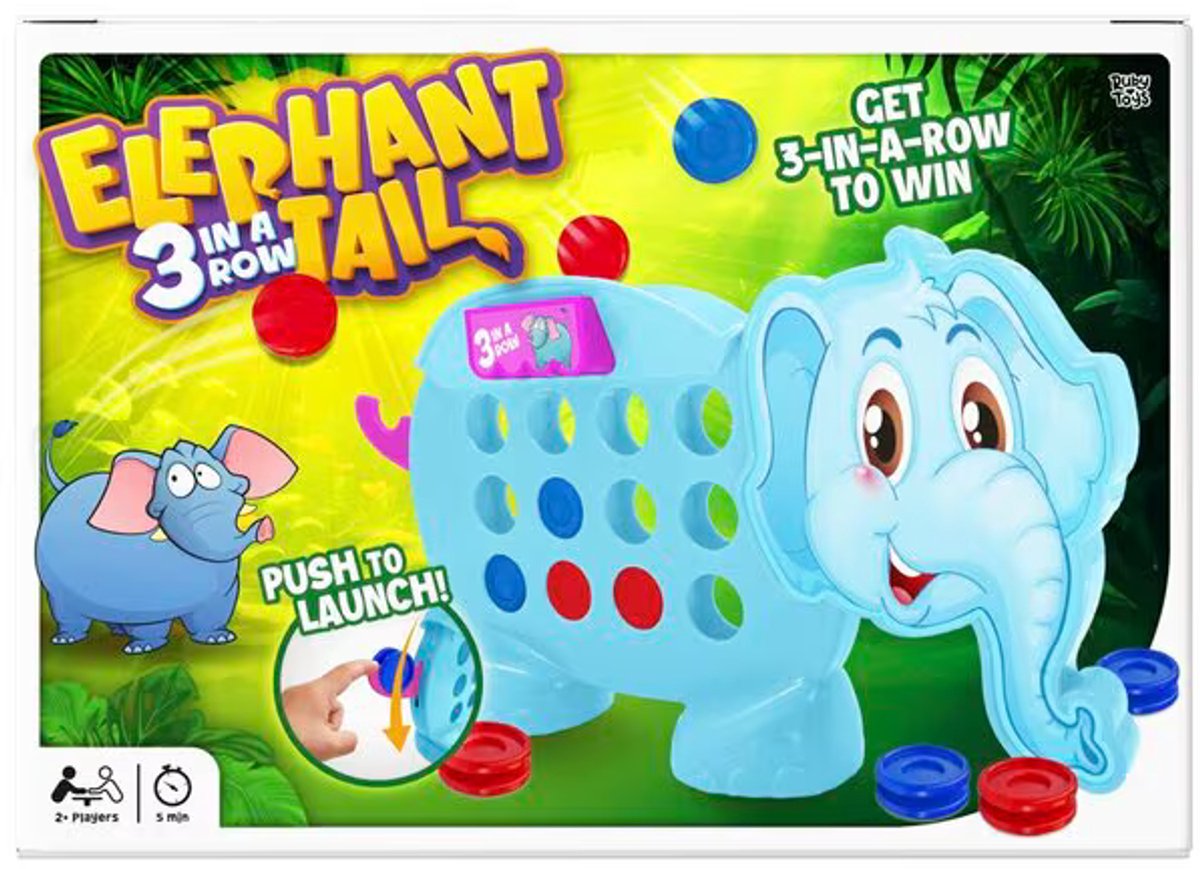 RubyToys Elephant Tail 3-Op-Een-Rij