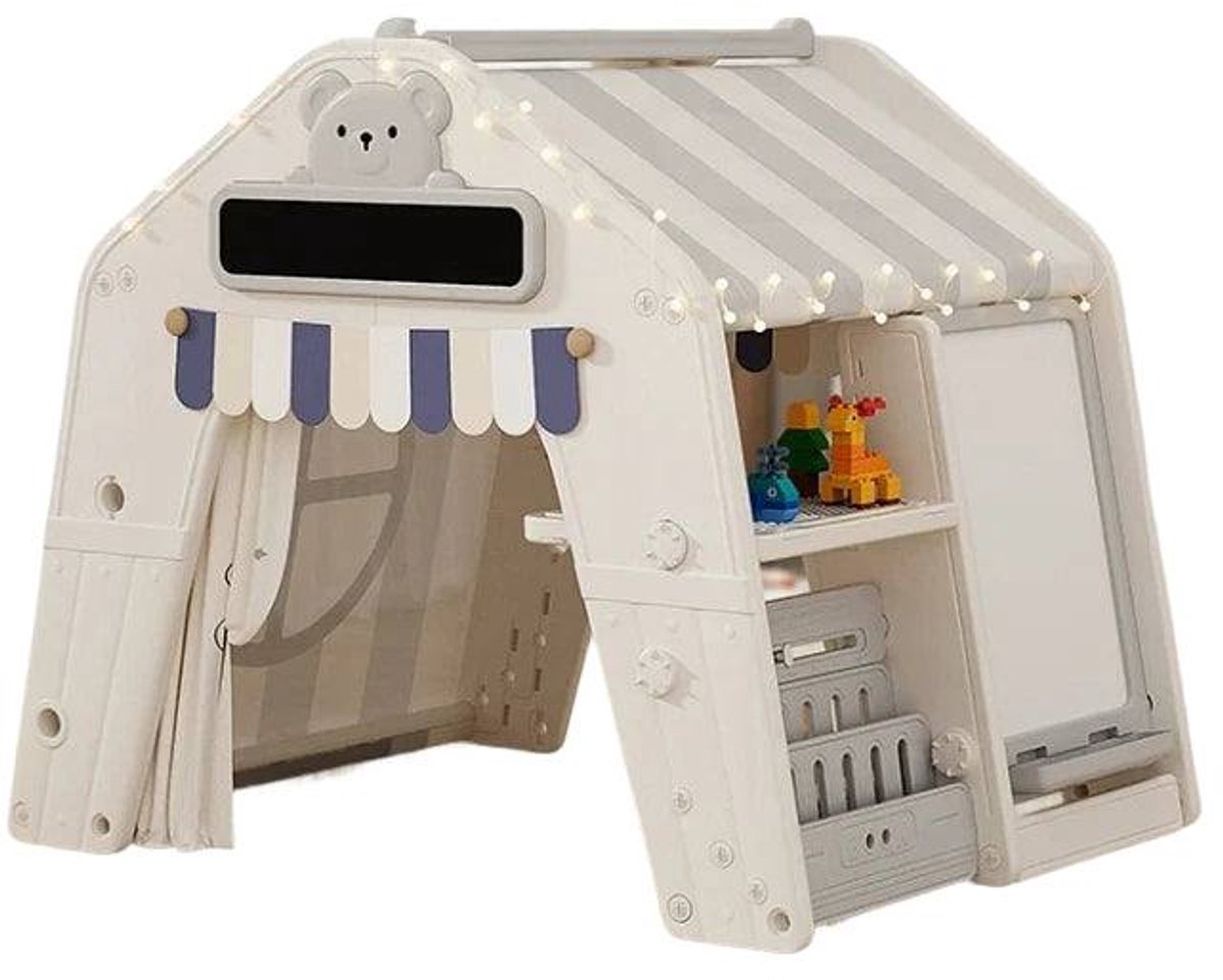 Kunststof   Tent Grijs voor binnen en buiten in de tuin - Peuter - Kleuter