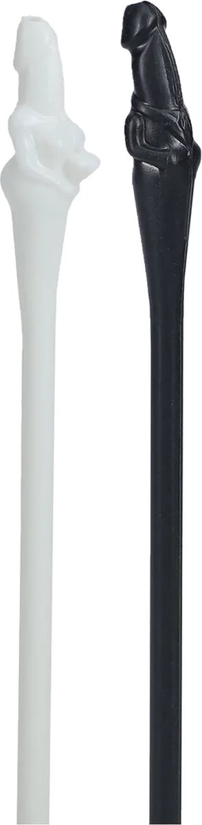 Couples Straws - Black and White