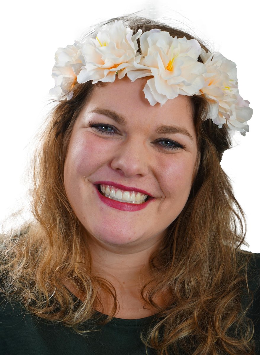 Led Bloemenkroon - Lichtgevende bloemen - Wit - Oktoberfest / Oktoberfeest - Carnaval - Halloween