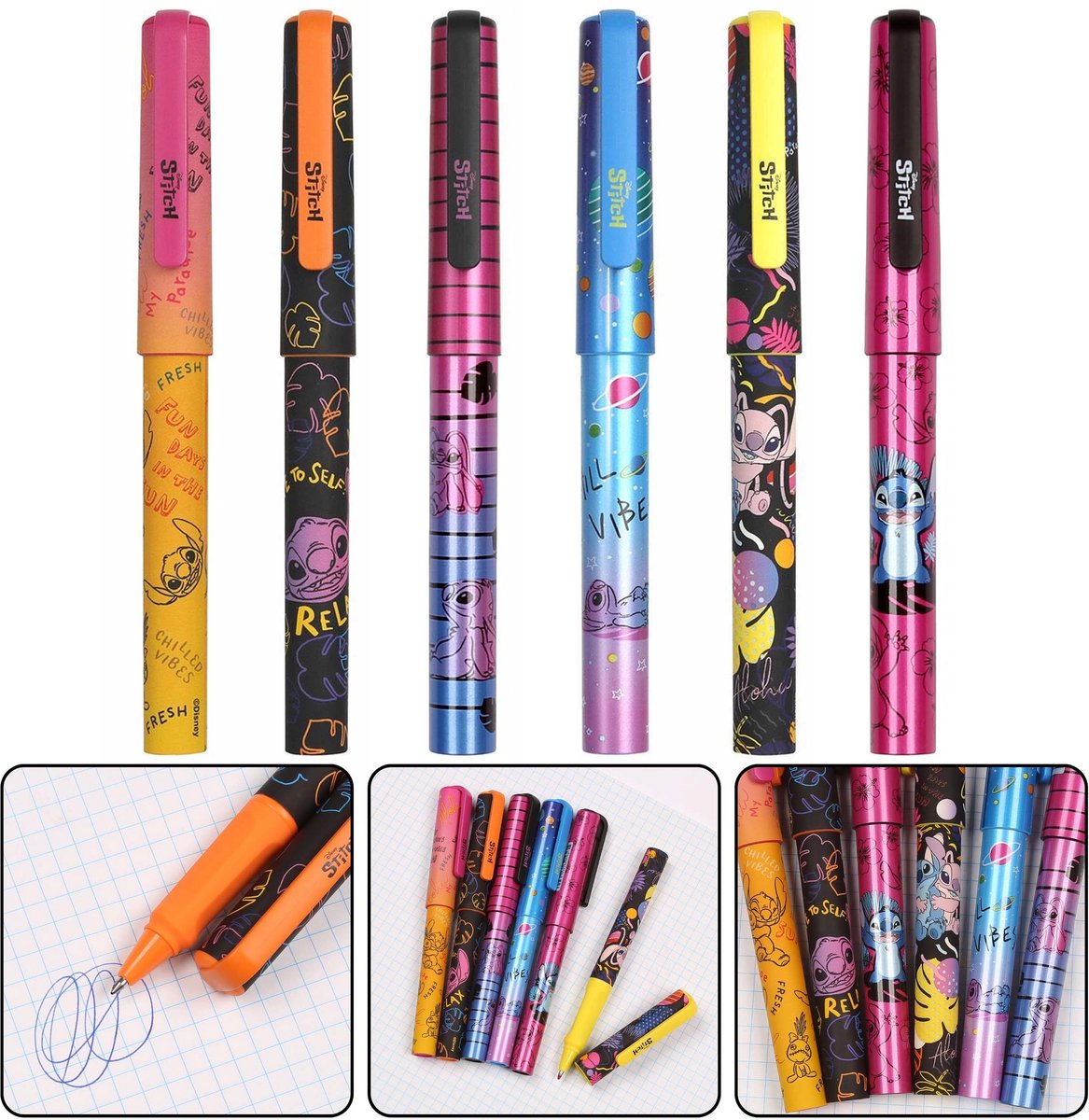 DISNEY Stitch Gelpen met willekeurig ontwerp, blauwe inkt 0,7 mm