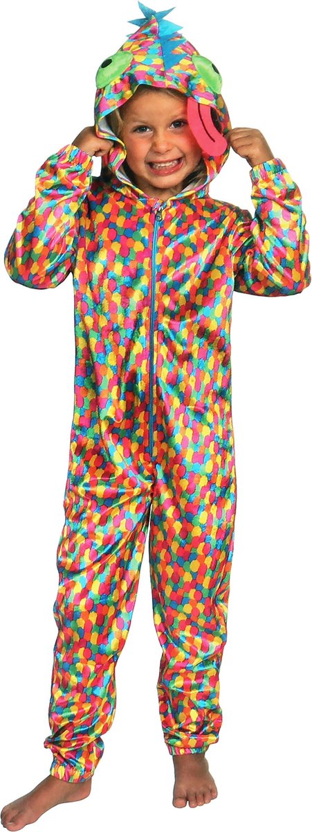 Kameleon Onesie met Capuchon, Verkleedkleding, Kinderkostuum, een delige pyjama, kinderenonesie
