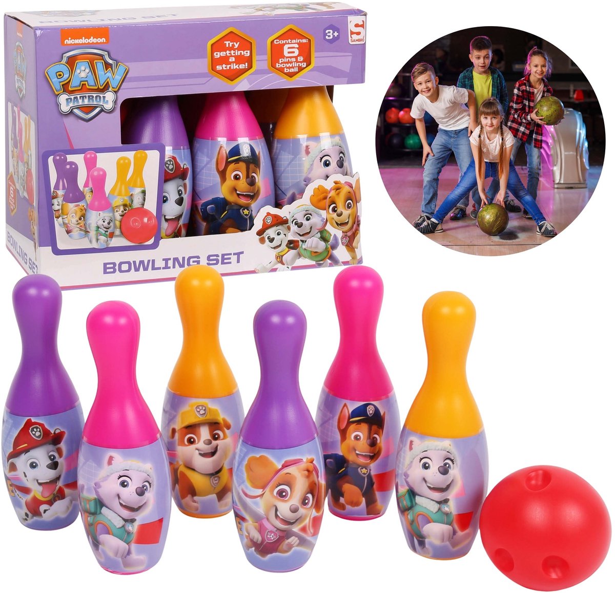 Paw Patrol Bowlingset voor Meisjes 3+