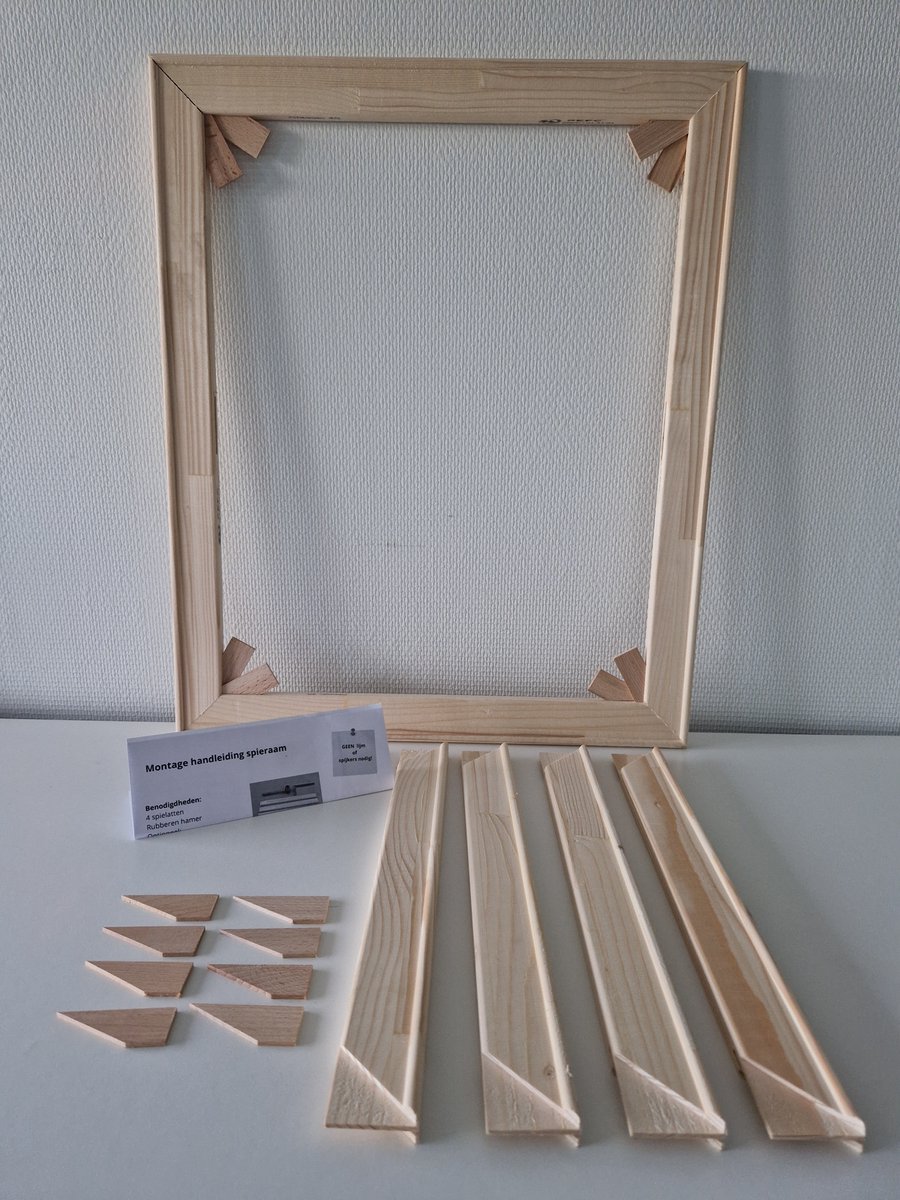 Opspanlatten voor schildercanvas Spielat 45mm 45 x 60 cm Houten spanlatten voor Spanraam - Spieraam zonder doek Houten frame voor schildersdoek, canvasdoek of stof 45x60cm
