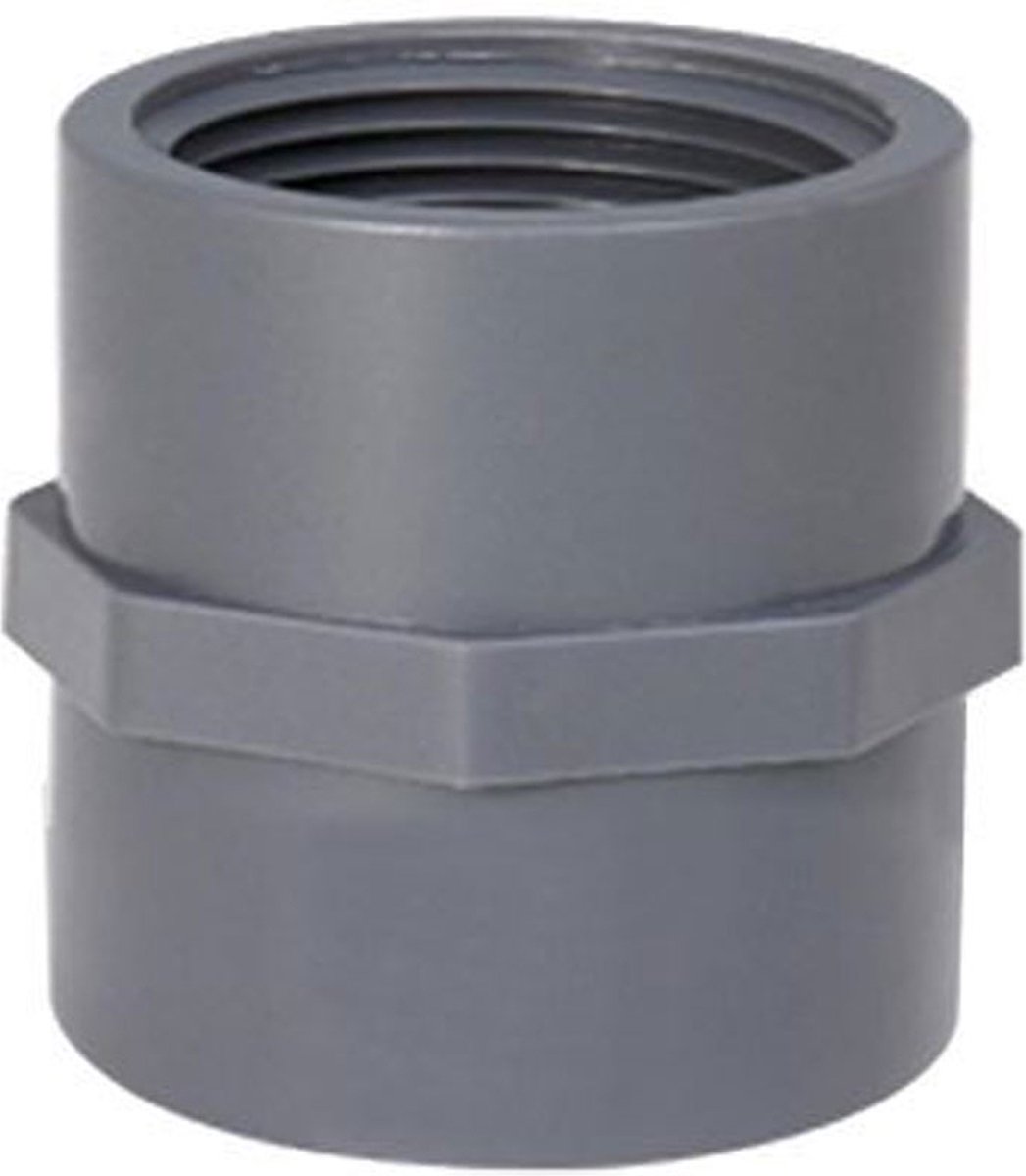 PVC schroefbus 63 x 2 bi.dr. PN10