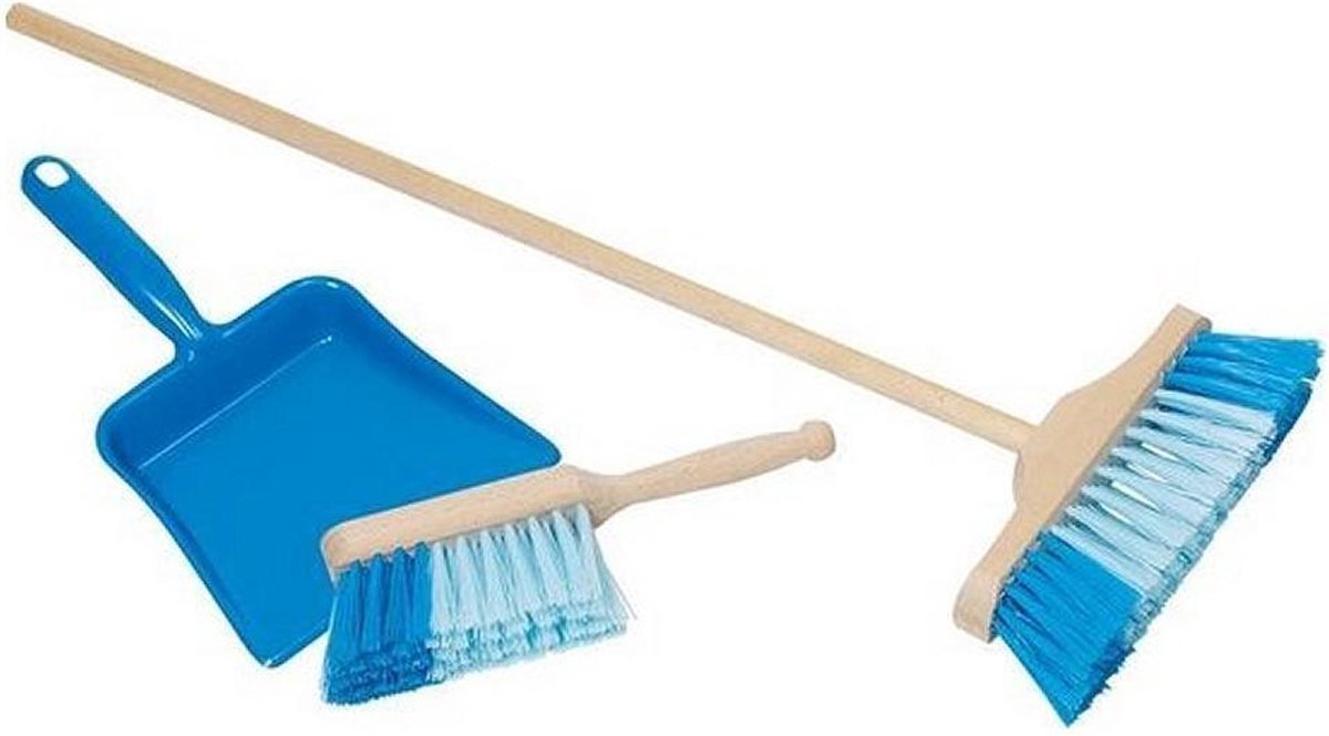 Simply for Kids 3-delige Bezemset Blauw