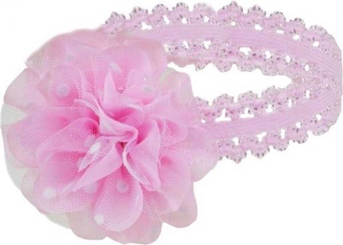 Soft Touch Haarband Spotty Organza Meisjes Polyester Roze