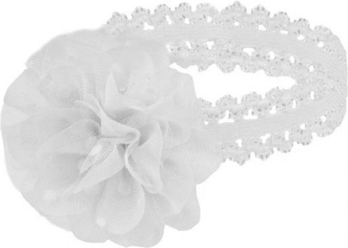 Soft Touch Haarband Spotty Organza Meisjes Polyester Wit