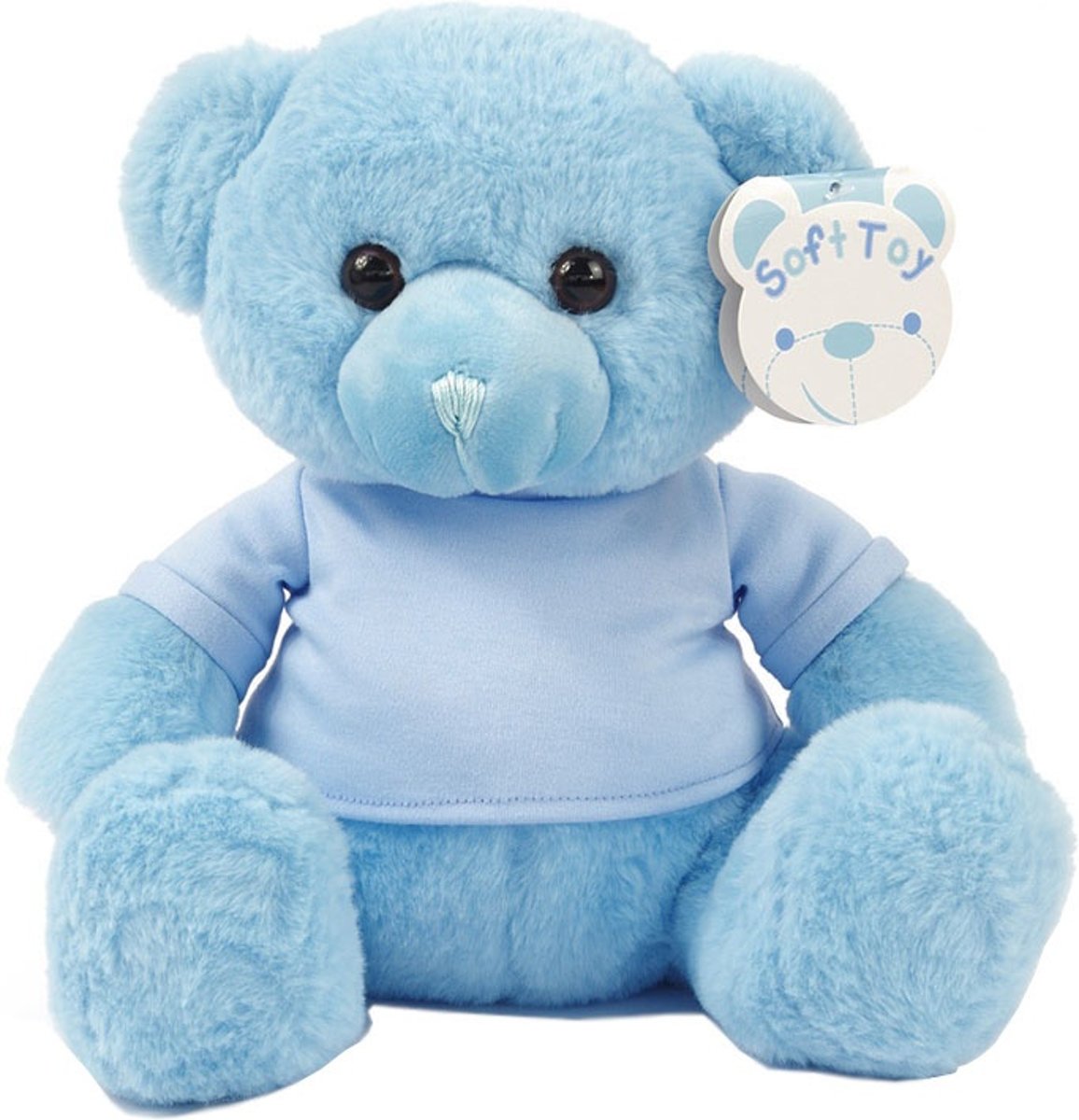 Soft Touch Knuffelbeer Met Shirt 25 Cm Blauw