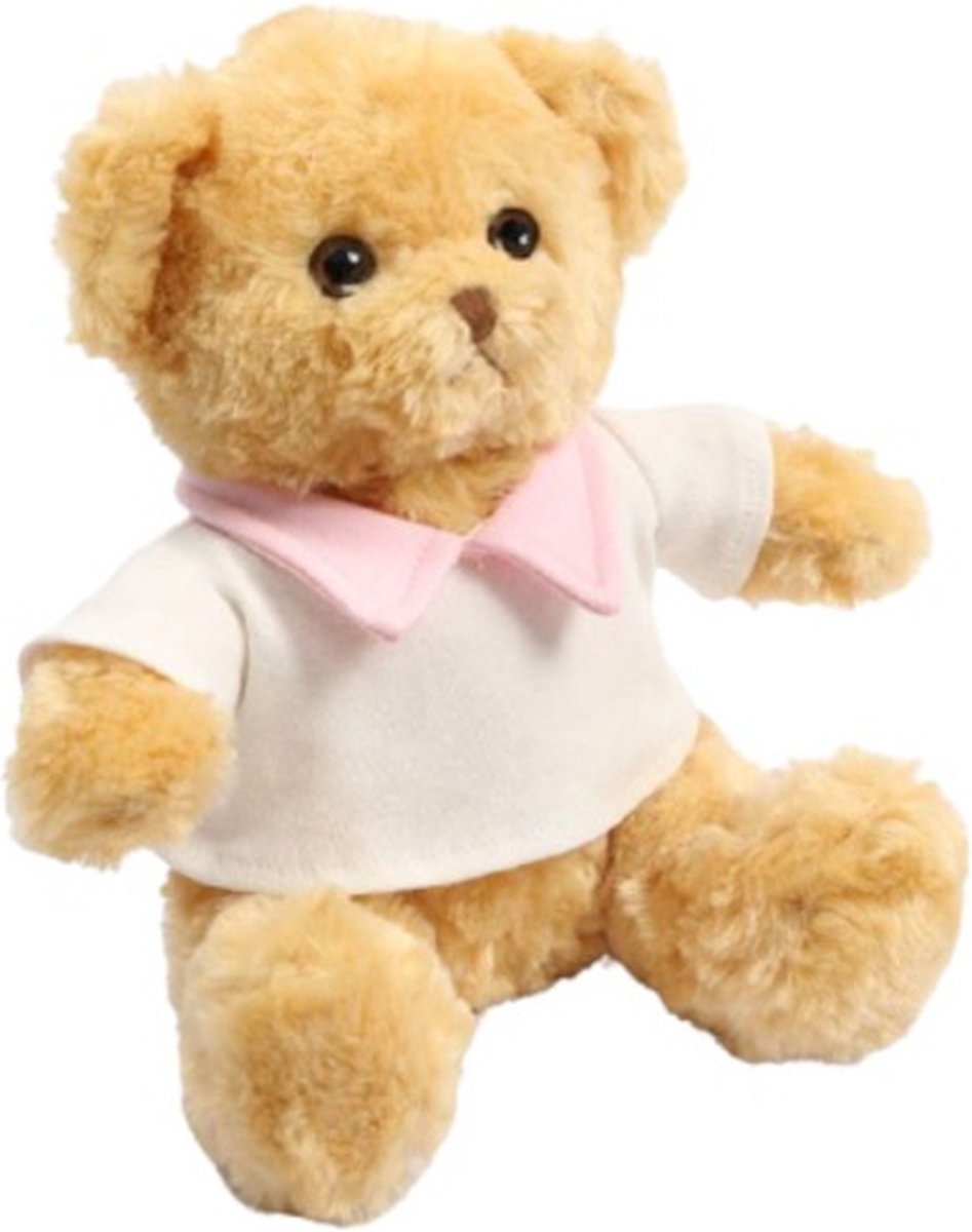 Soft Touch Teddybeer Junior T-shirt 20 Cm Polyester Bruin/roze