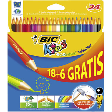 BIC Kids Kleurpotloden Evolution 18+6