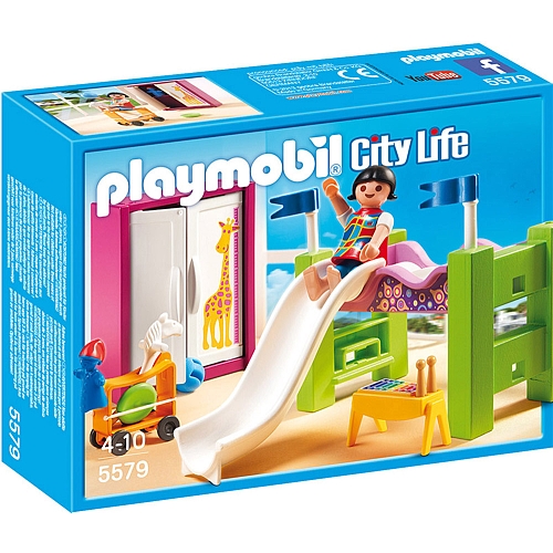 Playmobil   kinderkamer met hoogslaper-glijbaan - 5579