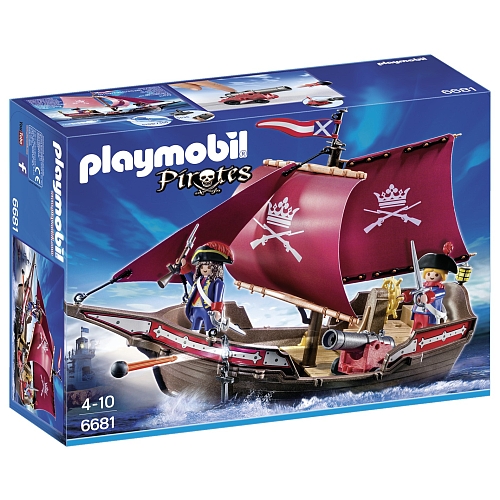 Playmobil   soldatenzeilschip met kanonnen 6681