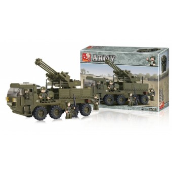 Sluban M38-B0302 Bouwstenen Army Series Voertuig Voor Zwaar Transport
