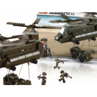 Sluban M38-B6600 Bouwstenen Army Series Transporthelikopter