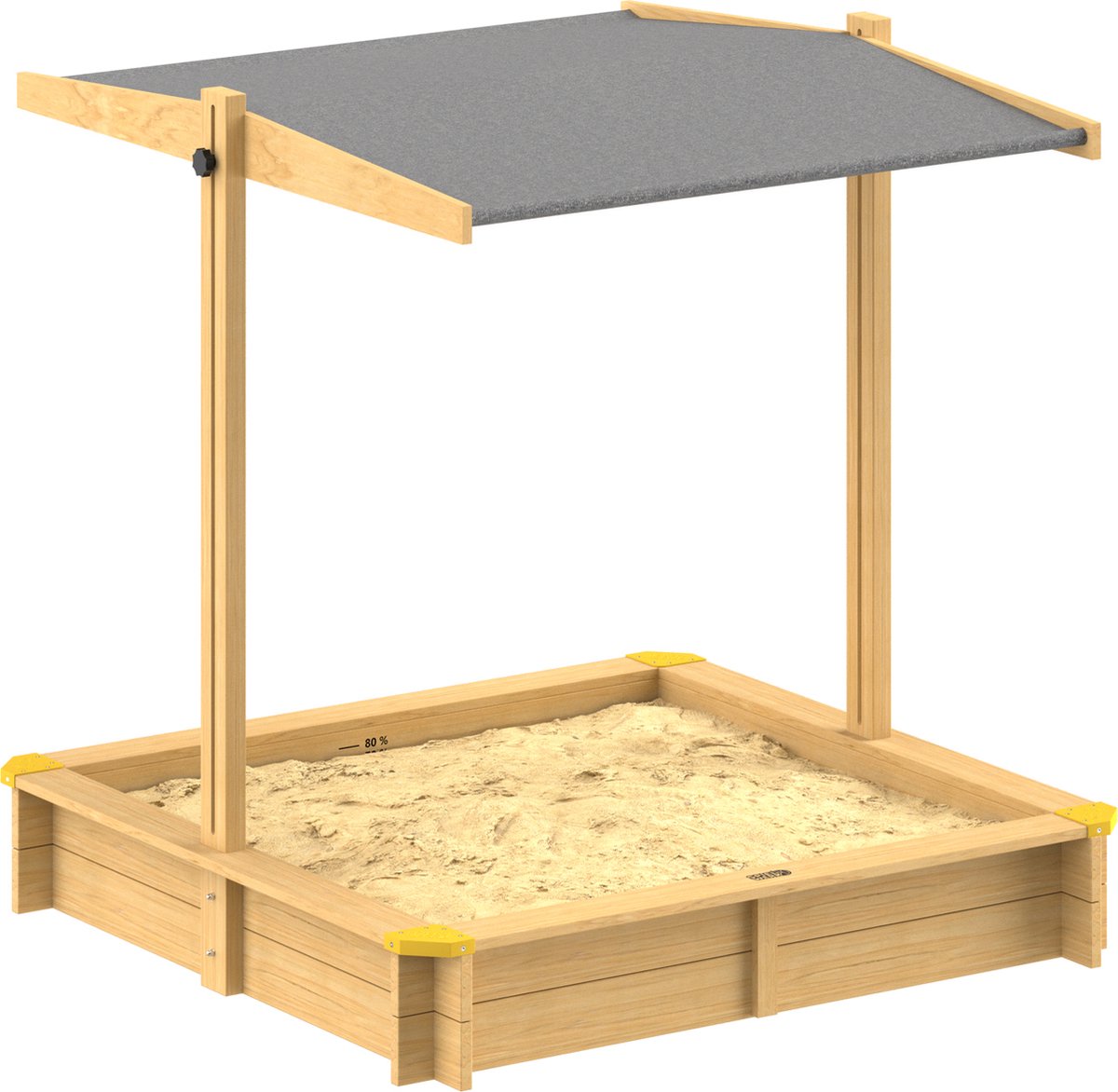 Spielwerk Zandbak - Hout Zonnedak UV 50+ Fritzi - 140x140x120cm