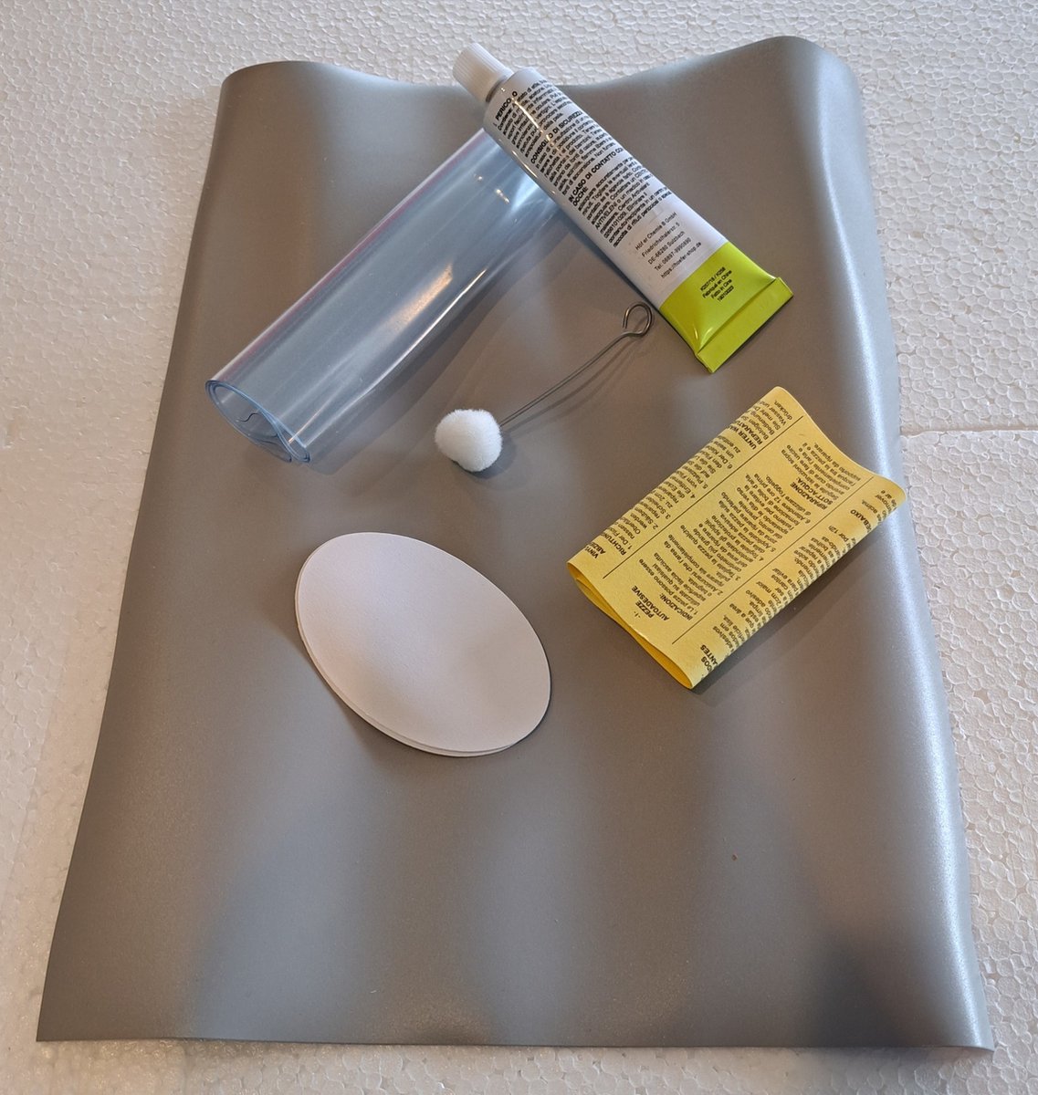 Zwembad Plakset met licht Grijze Folie