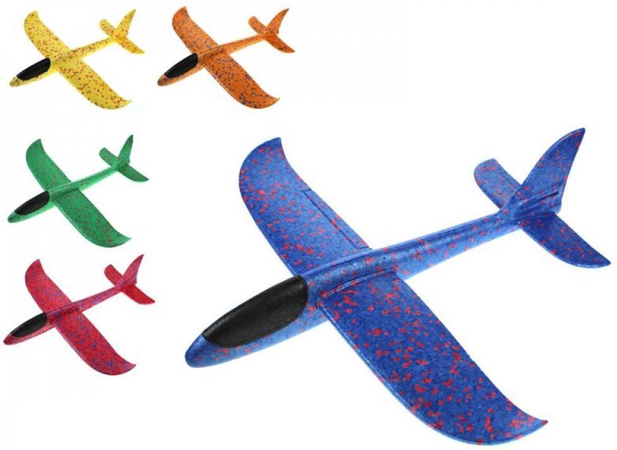 Vliegtuig Speelgoed Jongens - EXTRA GROOT - Vliegers Kinderen - Blauw