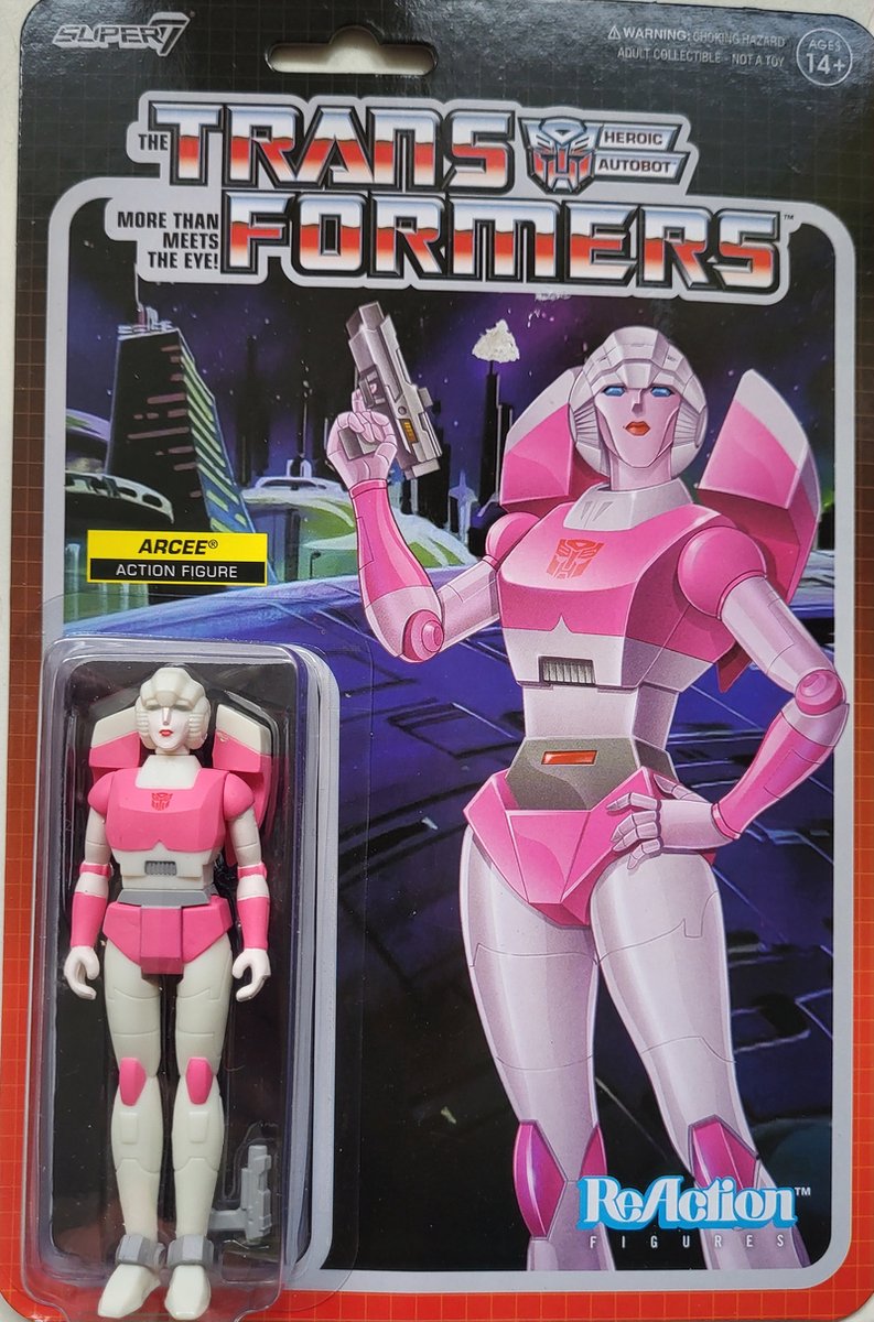 Transformers - Heroic Autobot - ARCEE (roze) - verzamelobject/verzamelfiguur - Super7 ReAction Figures