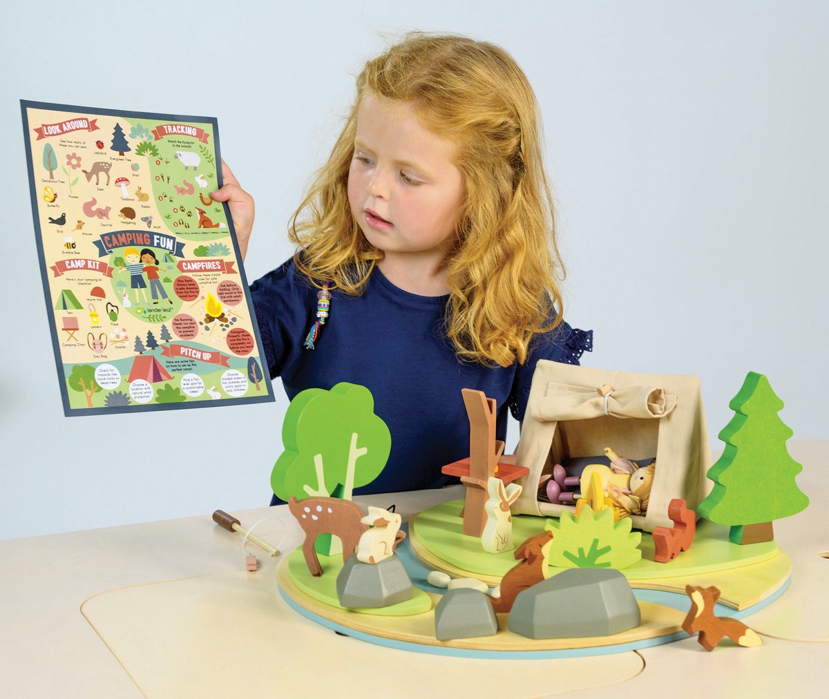 Tender Leaf kampeerset houten speelgoed - kampeeravontuur voor kinderen.