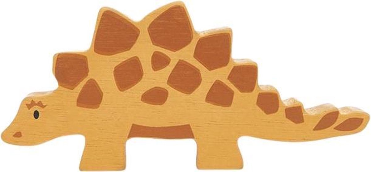 Tender Leaf Toys Houten Dino Stegosaurus 13 Cm Hout Oranje