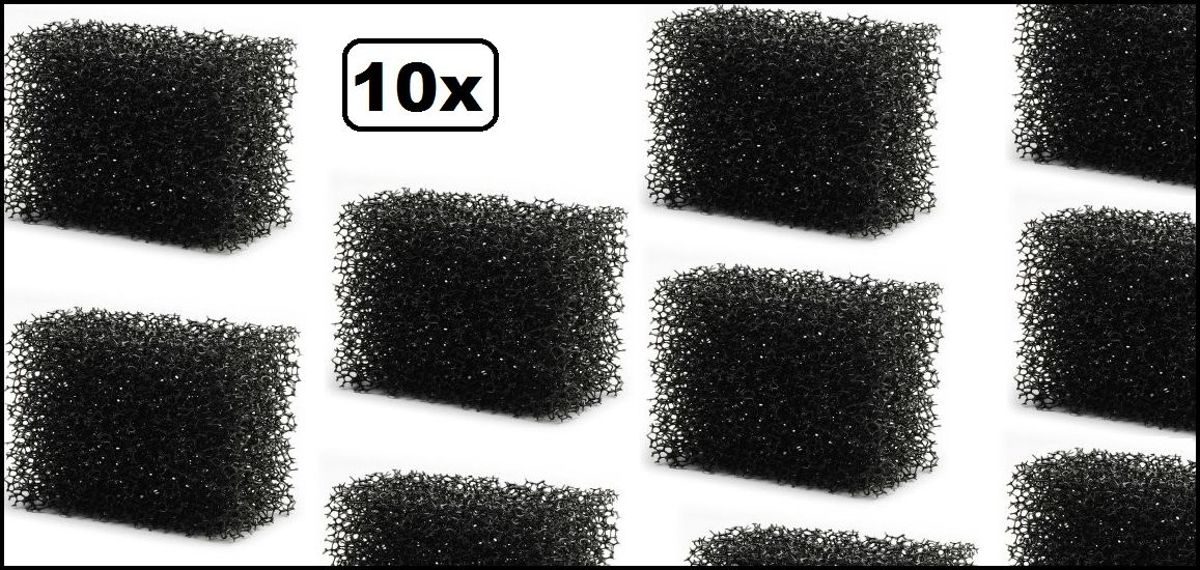 10x Schmink stoppelspons zwart