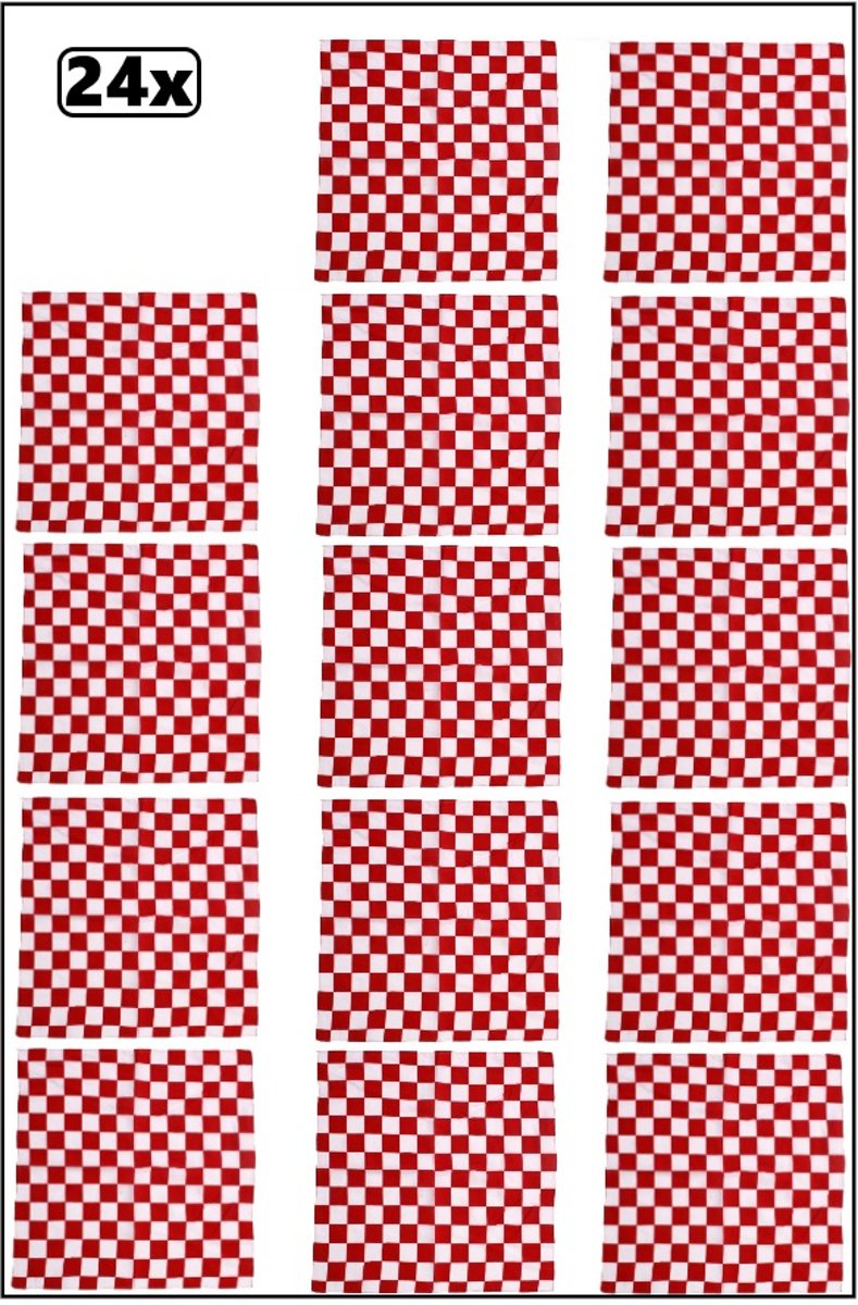 24x Zakdoek Brabants bont 56x56 cm