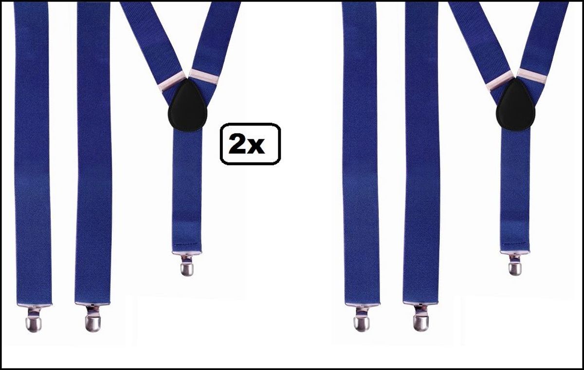 2x Bretels - Blauw