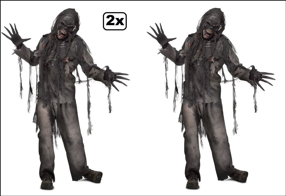 2x Burned zombie mt.M/L