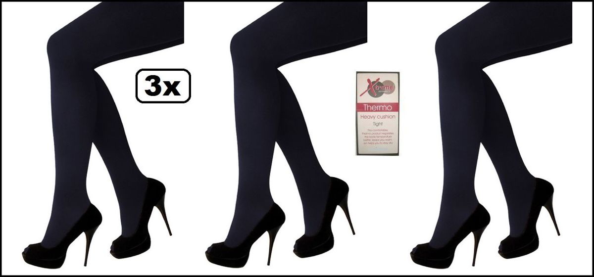 3x Thermo maillot zwart mt.XXL