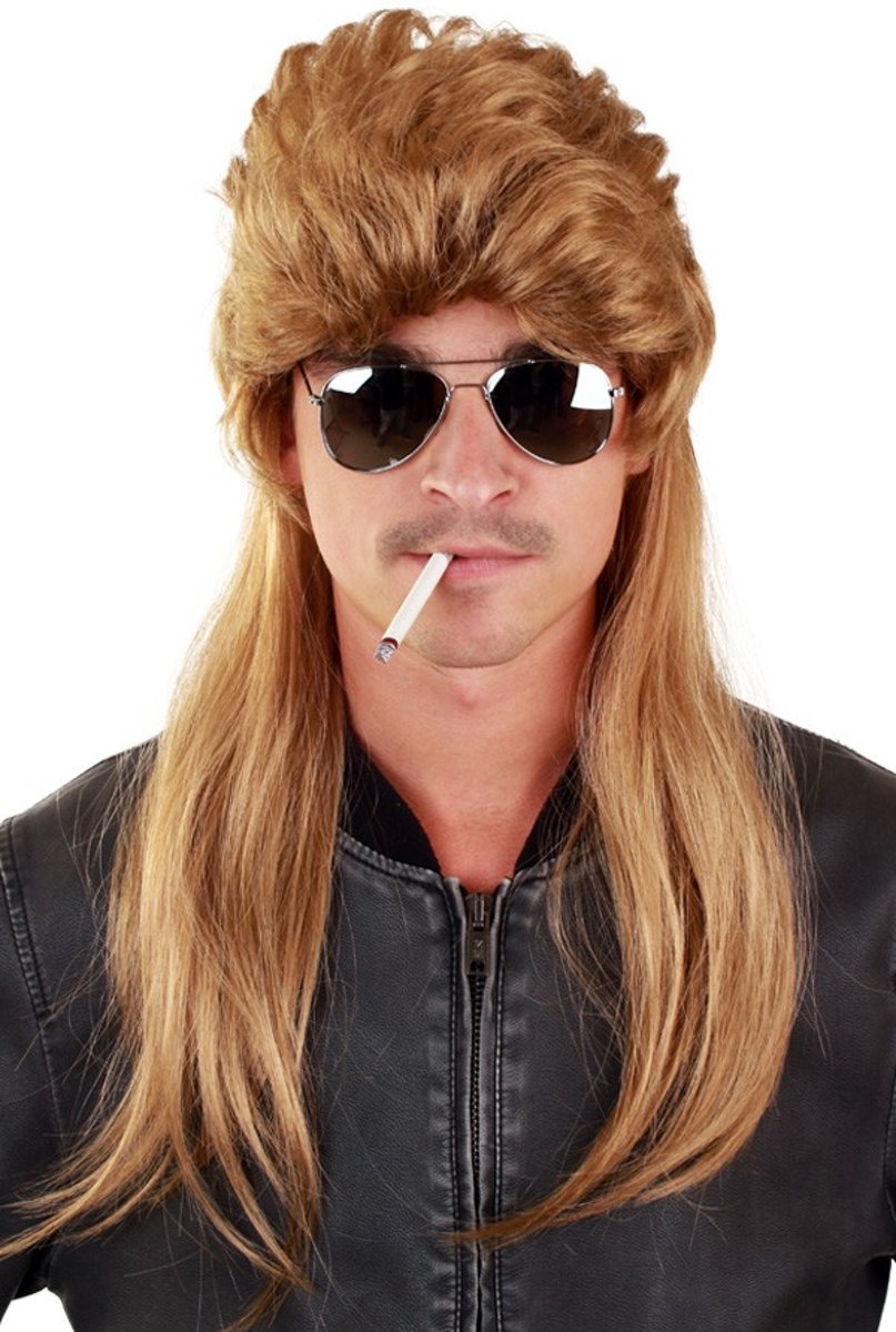 4x Pruik met matje Bounty Hunter blond