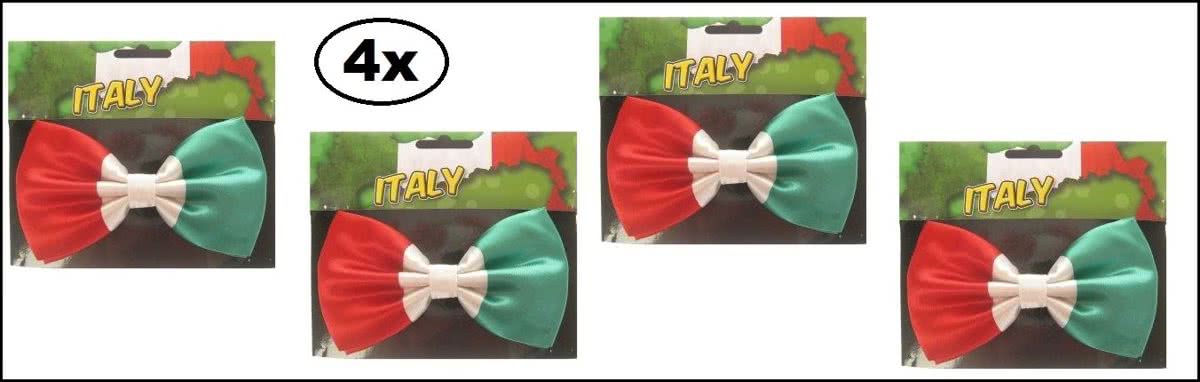 4x Strik satijn Italie